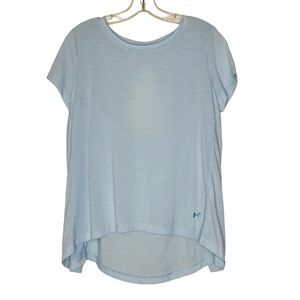 Under Armour Heat Gear Women’s T-Shirt Open Back Light Blue Sz.Small